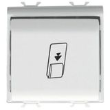 UNIVERSAL BADGE SWITCH - 1P NA 16AX - ILLUMINABLE - 2 MODULES - SATIN WHITE - CHORUSMART