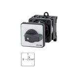 T0-2-8425/Z Auxiliary winding switch, T0, 20 A, rear mounting, 2 contact unit(s), Contacts: 3, 45 °, maintained, With 0 (Off) position, With spring-return to 1, 0