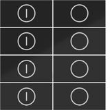 KNX pushbutton cover, 8-V, on/off, A.x/C.x, glossy night black