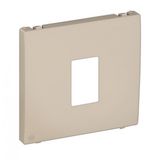 COV PLAT F/SINGLE RJ45 COMP SOCKETS PLATINUM