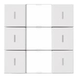 KNX push-button 3-fold with status LED, white