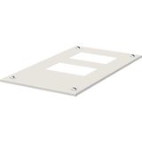 Top plate for 2x TZ flange., WxD 360x625mm