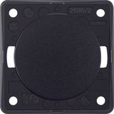 On/off switch 2pole with imprint "0", Integro - Design Flow/Pure, blac