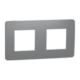 Cover frame Unica Studio Color 2-gang anthracite