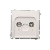 RTV final aerial socket for pass-through socket, atten.: 10dB, white