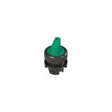 Short handle selector, 2 positions green with marking