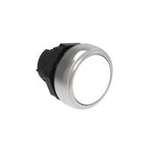 Push-Push button actuator Ø22mm Platinum series chromed plastic, flush. Push ON-Push OFF, white