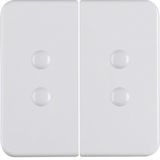 Rocker 2gang, splash-proteced flush-mtd IP44, p. white glossy