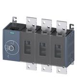 Switch disconnector 1250 A, Size 5, 4-pole Front operating mechanism left Basic unit without handle