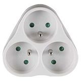 EMOS Power strip KF-FZB-01/T03J 3xround 250V/10A white IP20