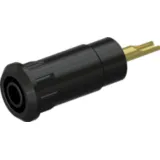 2 mm panel socket, round plug connection, mounting Ø 10.5 mm, yellow, 65.3331-24