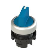 Illuminated short handle selector, 2 positions blue with marking