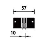 Vertical  90° connector, Black, Trimless Recessed