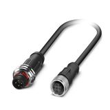 SAC-4P-P12MS/ 0,6-PUR/M12FS - Sensor/actuator cable