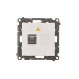 Single fiber optic socket, light gray matt