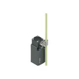 Position switch with adjustable glass-fibre rod lever