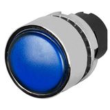 Tamper-proof pilot light, convex lens, blue, metal