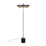 Keaton LED floor lamp matt black/brass