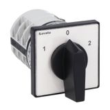 Rotary cam switch 7GN series, 3-phase motor reversing switch 32A, for front mounting with black handle, front plate 65X65mm