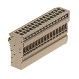 Z-series, Coupling, Rated cross-section: 2.5 mm², Plug-in connection, beige, Direct mounting