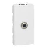 Jack plug 3.5mm Mosaic female solder-type 1 module white