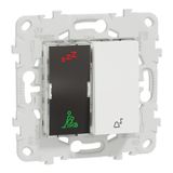 Light module, New Unica, 230VAC, with switch, 2 modules, white