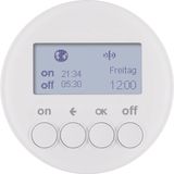KNX radio timer quicklink, display, R.1/R.3/1930/R.cl., p. white gloss