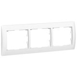 Frame Galea Life 3-gang horizontal white