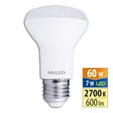 LED bulb R63 7W, 2700K, E27, CRI80, ex. angle 120°, use 360° 600lm