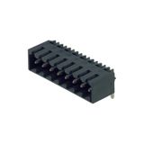 PCB plug-in connector, male header, closed side, THT/THR solder connection, 3.50 mm, Number of poles: 2, 90°, Solder pin length (l): 1.5 mm, tinned, black, Box