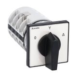 Rotary cam switch 7GN series, star-delta motor starter switch 63A, for front mounting with black handle, front plate 65X65mm
