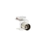 KEYSTONE F-IEC CONNECTOR FEMALE WHITE 20-PACK