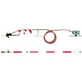 Earthing device for railways f. overhead lines (profile-free)with hook