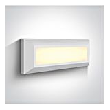 67394/W/V WHITE WALL LIGHT 3,5W CCTV IP65 230V