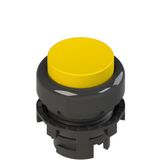 Spring-return yellow projecting pushbutton