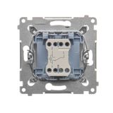 Quadruple frame, metal, Dark steel, metallic