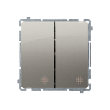 Double intermediate switch, (module), 10AX, quick connection