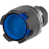 Push-button, full guard, illuminated, blue