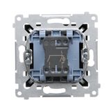 Single socket outlet without earthing, with shutters, (module), 16A, 250V, Screw, Gold matt, metalic