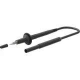 Safety measuring lead with (test probe, straight) to (4 mm lamella plug, straight), 1.5 m, black, TPE, 0.5 mm², CAT IV, 66.8011-15021