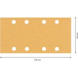 EXPERT C47 Sandpaper with 8 holes for Orbital Sanders 93 x 186 mm, G 1 1-pc