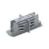 Track On 3-phase electrical connector straight silver