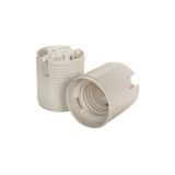 Lampholder E27 Thermoplastic T210 White threaded