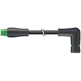 MQ15 male 0° / MQ15 female 270° 600V AC type 3 PUR 6x2.5 bk  0.5m