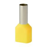 Double insulated sleeve terminal HI 2x6.0/12-zo yellow, Al/Cu