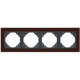 FOUR-GANG FRAME INTENSE RED/GRAY