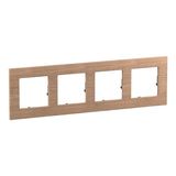 4 GANG PLATE LIGHT OAK