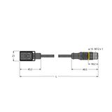 Valve connector BI type Extension Cable   VIS02-S80E-1.5-RSC5.31T/TEL