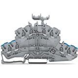 4-conductor double deck terminal block