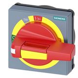 Handle with masking frame Emergency stop without tolerance compensation with door opening position Accessory for: